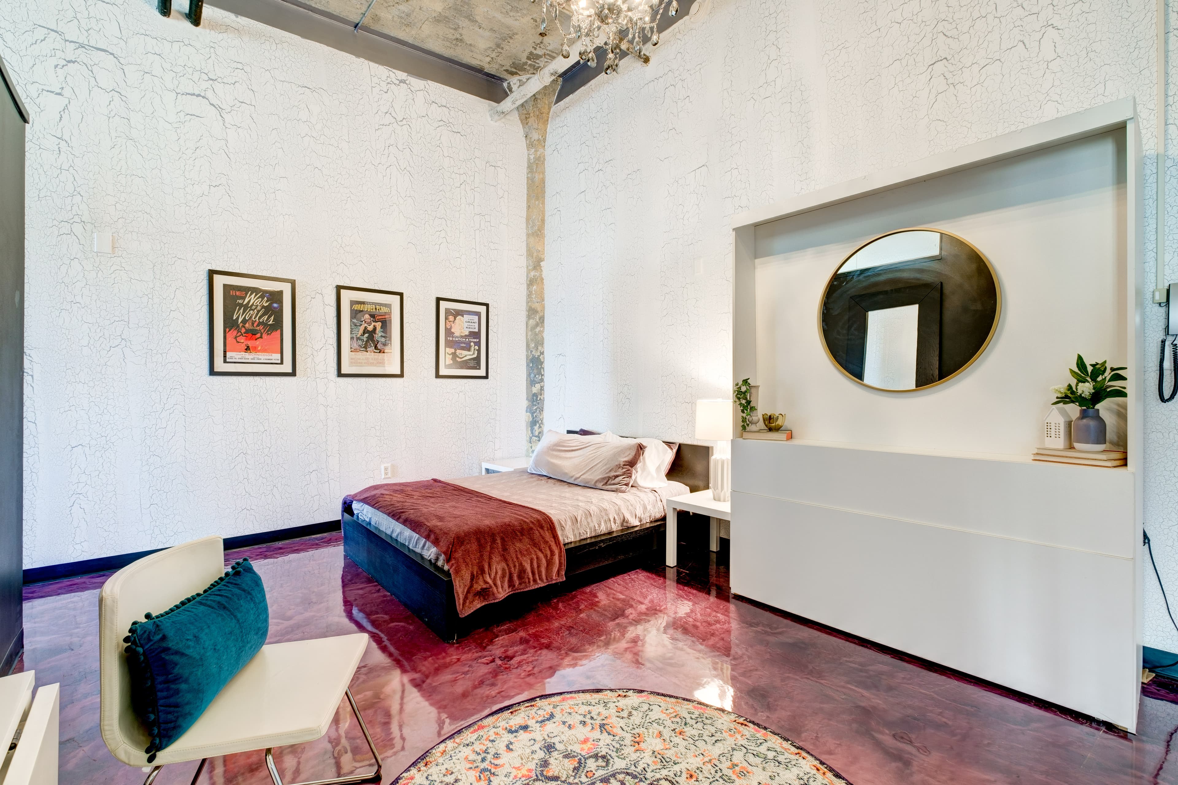 Large windows in downtown Louisville loft